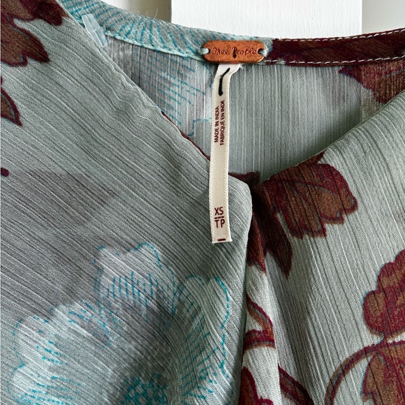 Free People Sunfaded Maxi Top in Sage Combo - Picture 7 of 9